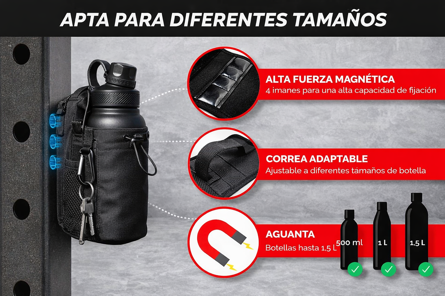 Bolso Magnético para Gym | Sistema Modular Patentado