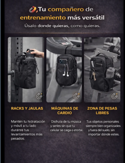 Bolso Magnético para Gym | Sistema Modular Patentado